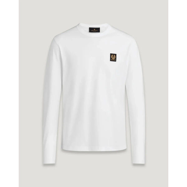 Belstaff Long Sleeved T-Shirt — White / Dark Ink