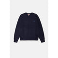 Baracuta Shetland Crewneck — Mid Grey / Navy