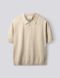 Forêt Sea Cotton Linen Polo — Navy / Oatmeal