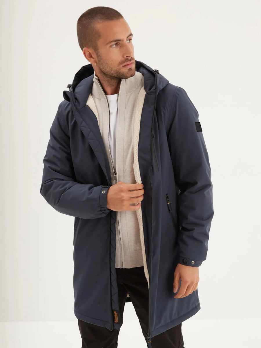 Daytona73 Regen Sherpa Jacket — Khaki Green / Navy-DAYTONA73-Industrie