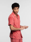 Daytona73 Oxnard Polo Éponge — Corail / Natural / Navy-DAYTONA73-Industrie