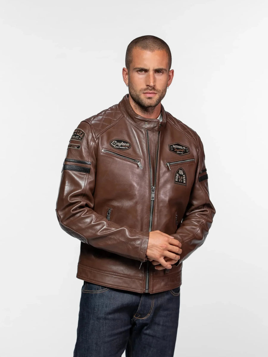 Daytona73 Nieto Jacket — Bison / Short Blue / Syrah-DAYTONA73-Industrie