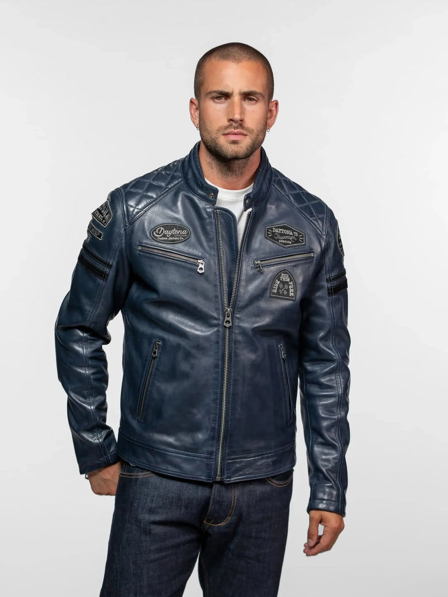 Daytona73 Nieto Jacket — Bison / Short Blue / Syrah-DAYTONA73-Industrie