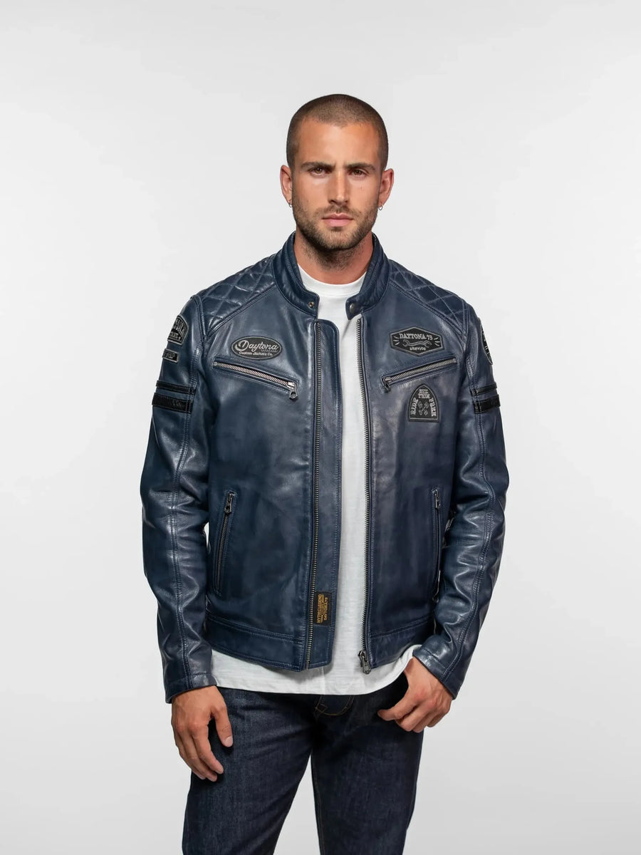 Daytona73 Nieto Jacket — Bison / Short Blue / Syrah-DAYTONA73-Industrie