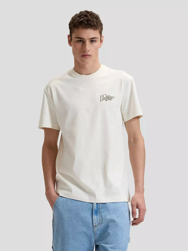 Lee T-shirt Flag Tee — Natural SS26