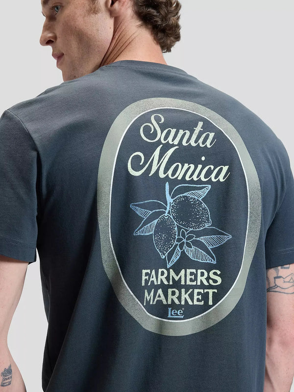 Lee T-shirt Santa Monica Tee — Washed Black SS26