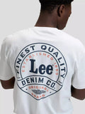 Lee Stamp Tee — Bright White-LEE-Industrie