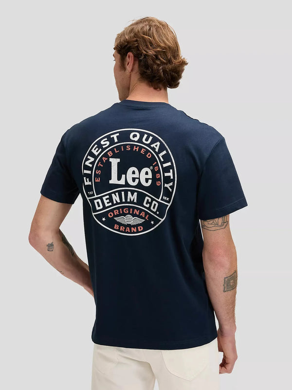 Lee T-shirt Stamp Tee — Rivet Navy SS26