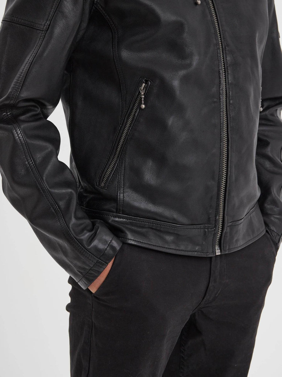 Daytona73 Mick Sheep Tiger Jacket — Black / Bison / Cognac-DAYTONA73-Industrie