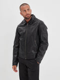 Daytona73 Veste Mick Sheep Tiger — Black / Bison / Cognac