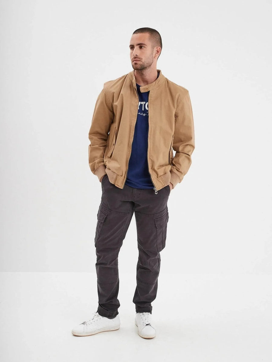 Daytona73 Lennox Broken Twill Jacket — Beige / Navy-DAYTONA73-Industrie