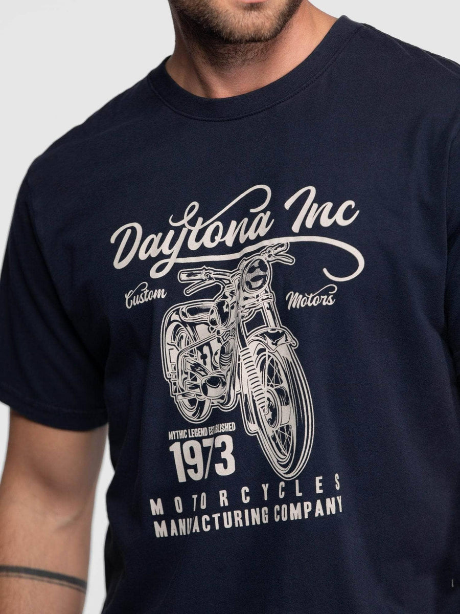 Daytona73 Sherbrooke Combed Cotton T-Shirt — Mint / Navy / White-DAYTONA73-Industrie