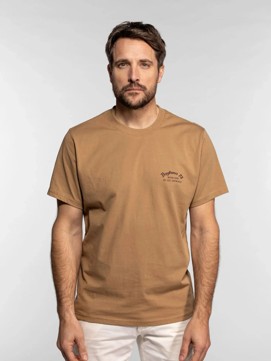 Daytona73 T-shirt Vernon Combed Cotton 180 — Beige