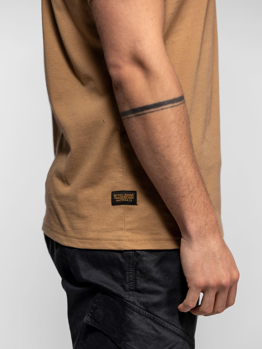 Daytona73 Vilas Combed Cotton 180 T-Shirt — Beige-DAYTONA73-Industrie