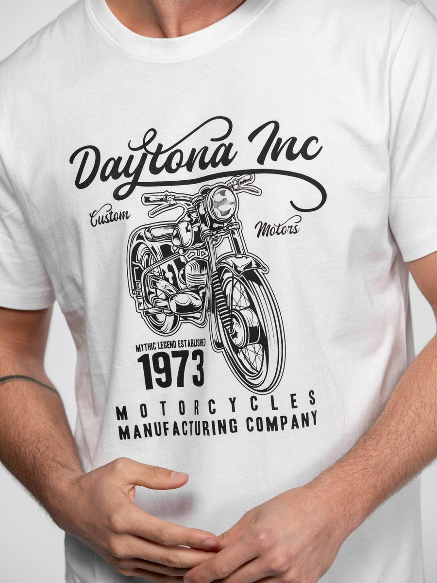 Daytona73 Sherbrooke Combed Cotton T-Shirt — Mint / Navy / White-DAYTONA73-Industrie