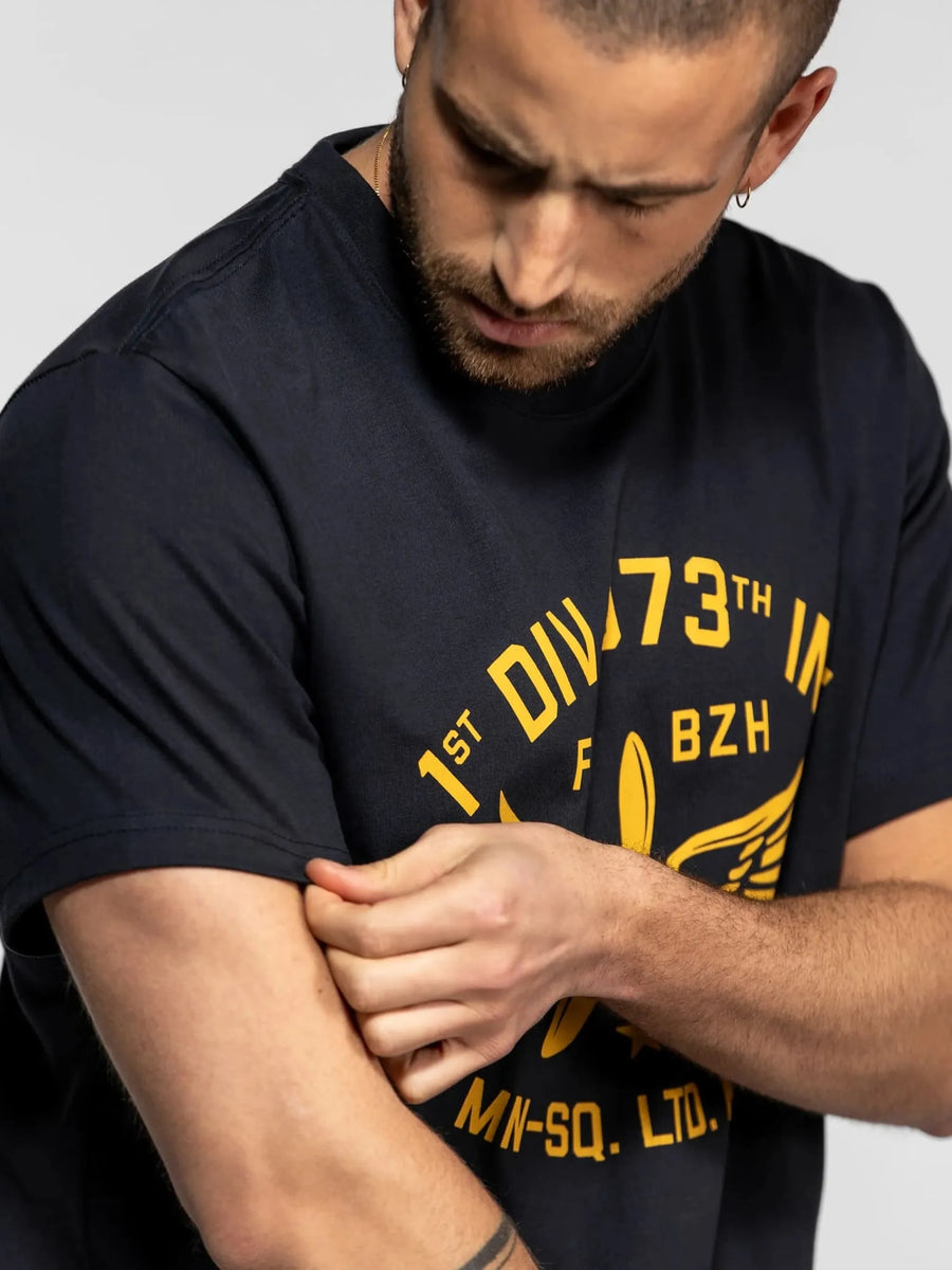 Daytona73 Sauk Heavy Jersey 260 T-Shirt — Navy-DAYTONA73-Industrie