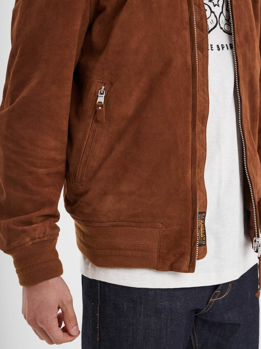 Daytona73 Windon Goat Suede Jacket — Cognac-DAYTONA73-Industrie