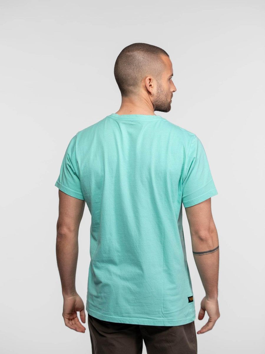 Daytona73 Sherbrooke Combed Cotton T-Shirt — Mint / Navy / White-DAYTONA73-Industrie