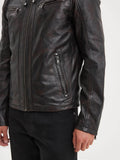Daytona73 Winstoner Jacket — Black/Cognac-DAYTONA73-Industrie