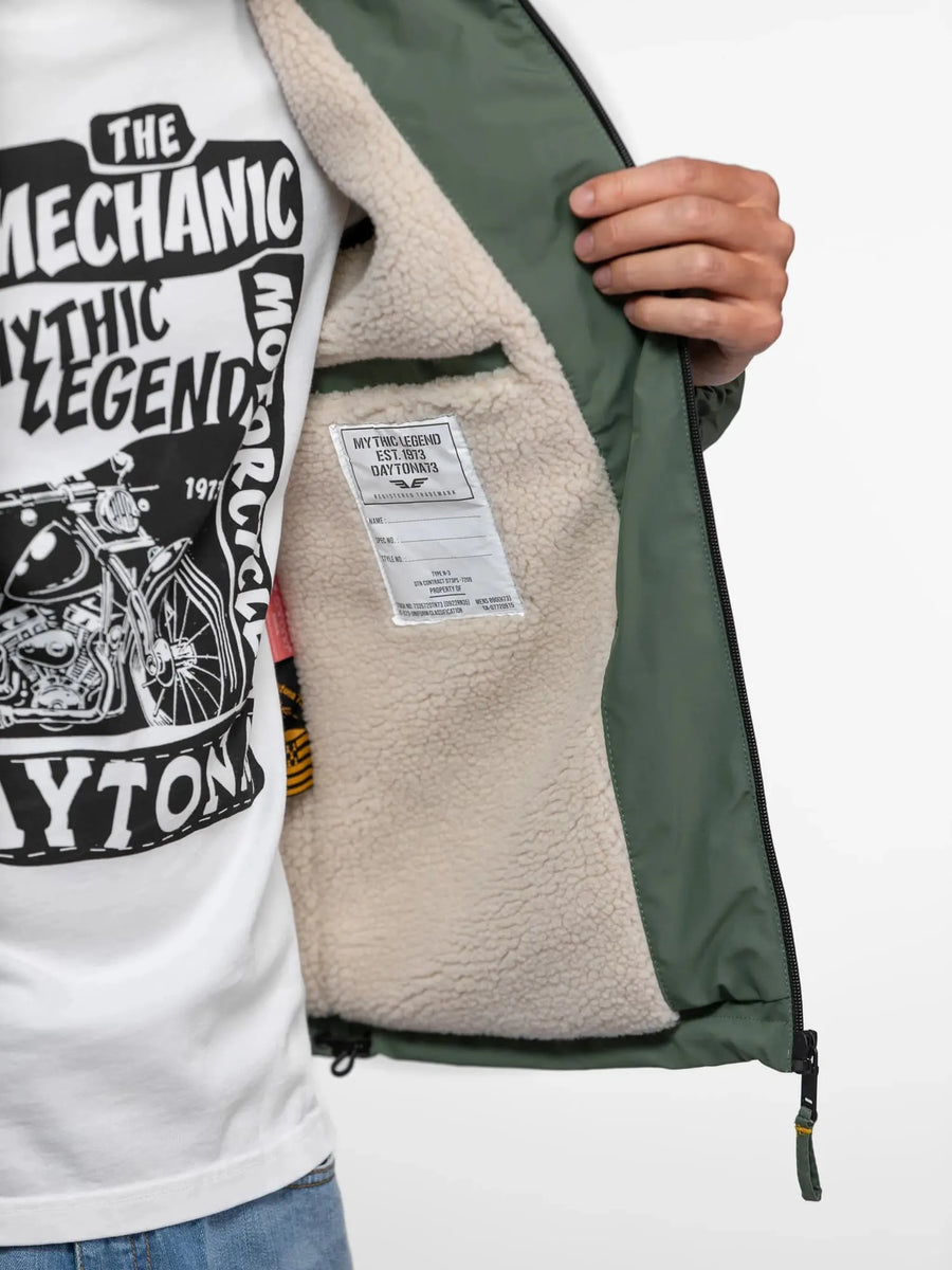 Daytona73 Regson Jacket — Khaki Green / Navy-DAYTONA73-Industrie