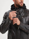 Daytona73 Winstoner Jacket — Black/Cognac-DAYTONA73-Industrie