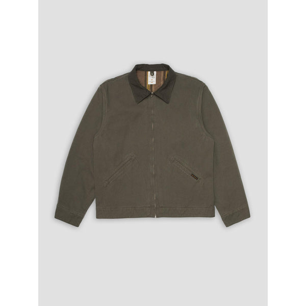 Nudie Jeans Blake Zip Jacket Duck Canvas — Green