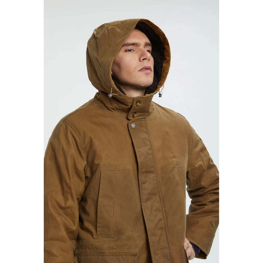 Baracuta Waxed Shooting Field Parka — Deep Moss / Tan Homme-BARACUTA-Industrie