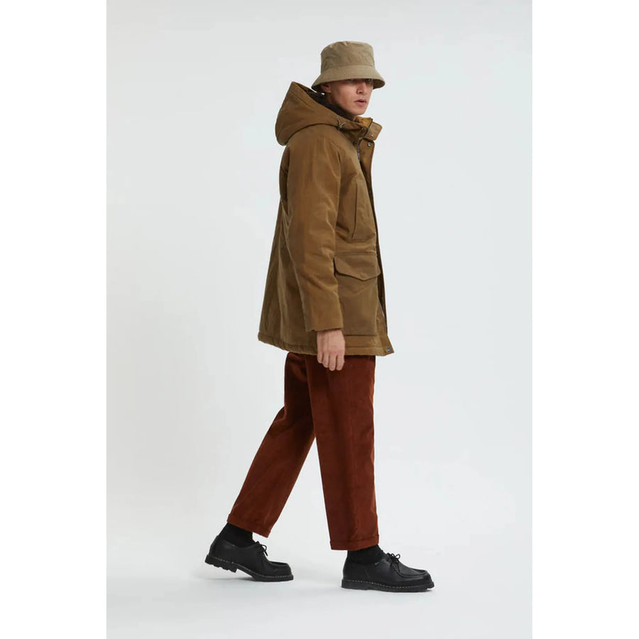 Baracuta Waxed Shooting Field Parka — Deep Moss / Tan Homme-BARACUTA-Industrie