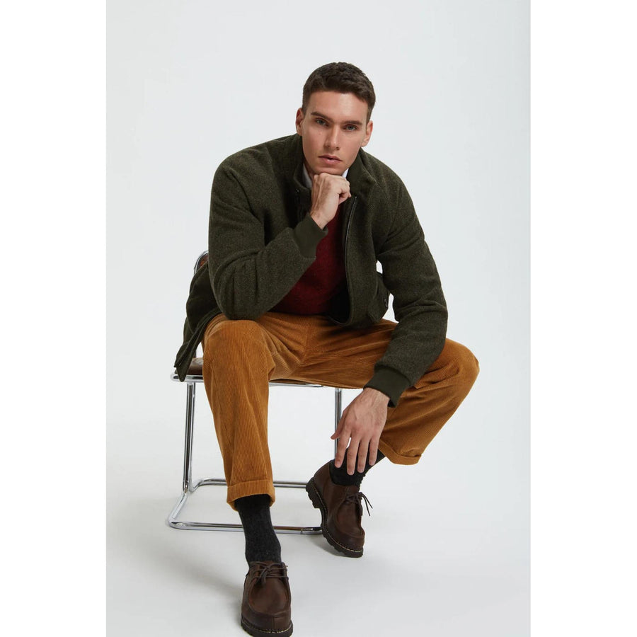 Baracuta G9 Pocket Wool Herringbone — Herringbone Bark Homme-BARACUTA-Industrie