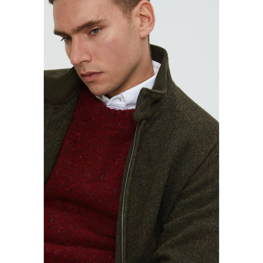 Baracuta G9 Pocket Wool Herringbone — Herringbone Bark Homme-BARACUTA-Industrie