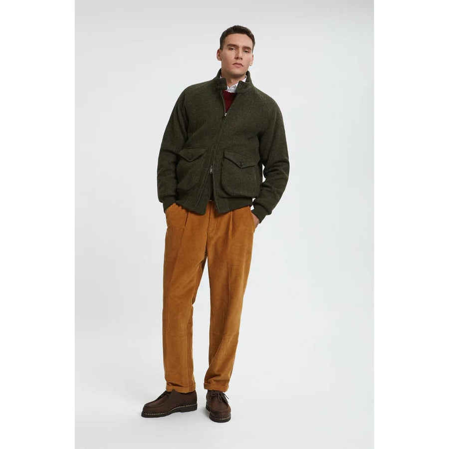 Baracuta G9 Pocket Wool Herringbone — Herringbone Bark Homme-BARACUTA-Industrie