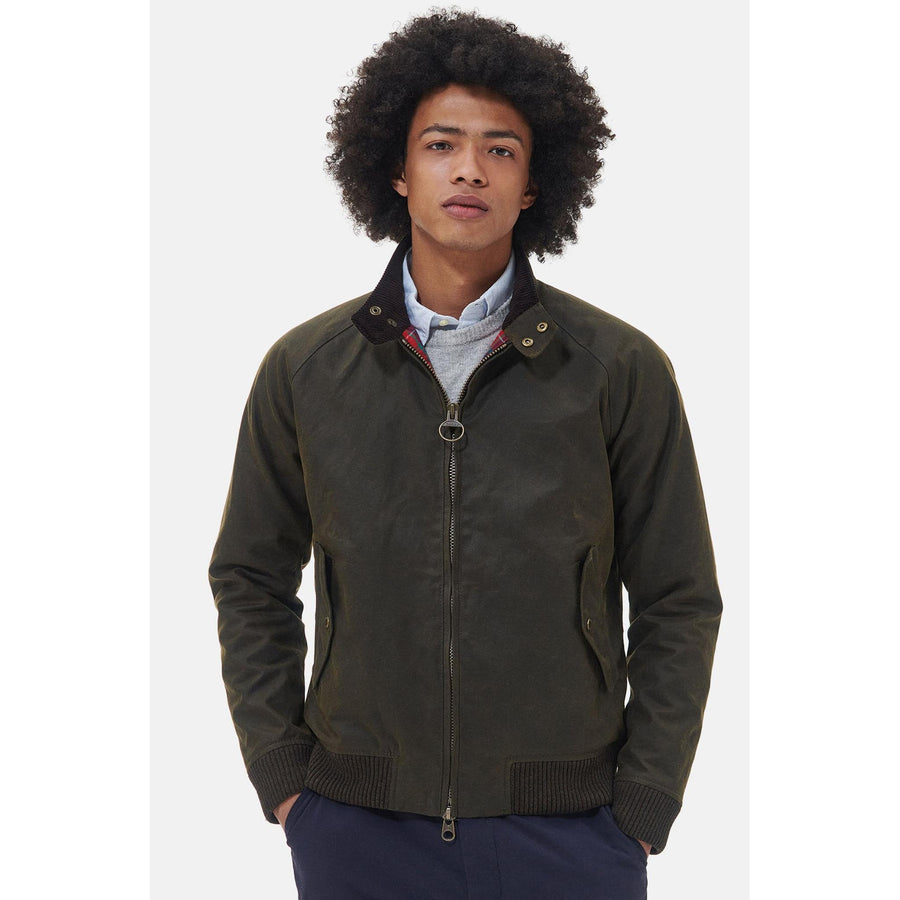 Barbour x Baracuta Porton Wax Jacket — Navy / Olive Homme-BARACUTA-Industrie