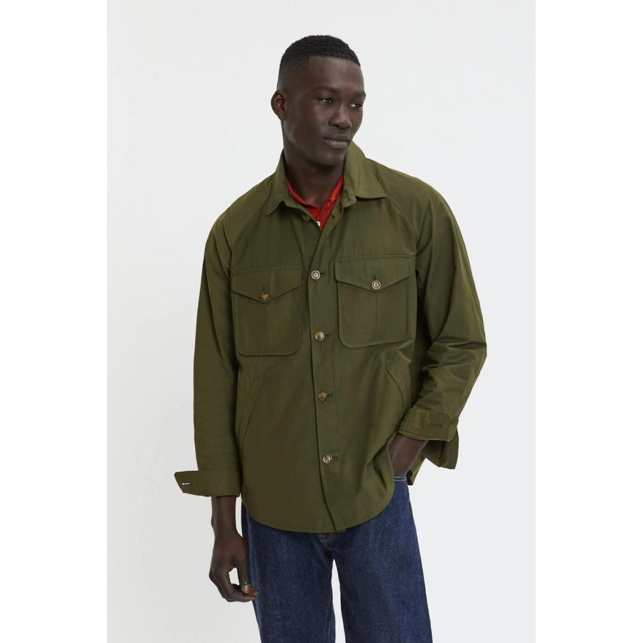 Baracuta Cloth Shirt Jacket — Beech / Navy Homme-BARACUTA-Industrie