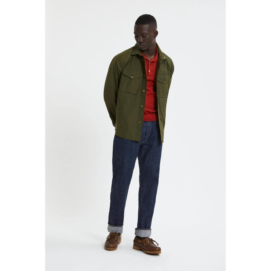 Baracuta Cloth Shirt Jacket — Beech / Navy Homme-BARACUTA-Industrie