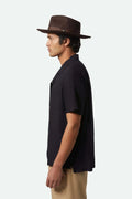 Brixton Bunker S/S Woven Shirt — Black / Whitecap