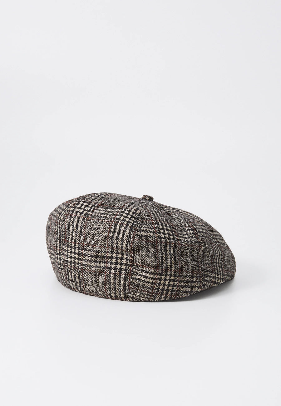 BRIXTON BROOD SNAP CAP KHAKI BROWN PLAID 2