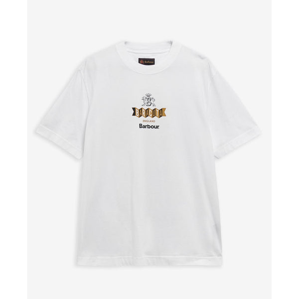 Barbour x Baracuta Vinyl Oversized T-Shirt — Navy / White