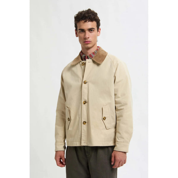 Baracuta Dry Wax Deck Jacket — Antique White