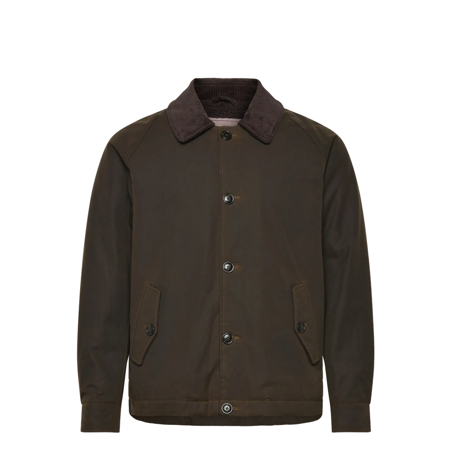 Baracuta Waxed Deck Jacket — Deep Moss Homme-BARACUTA-Industrie