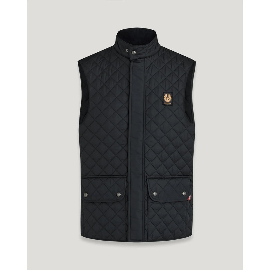 Belstaff Icon Gilet — Black / Faded Olive