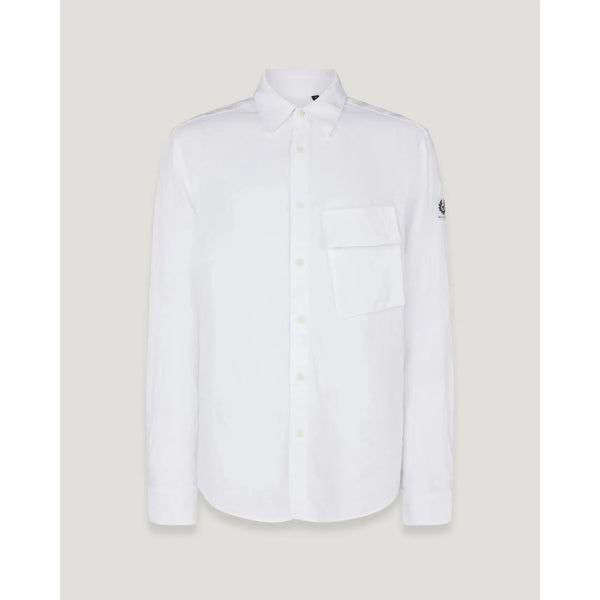 Belstaff Scale Shirt — White / Dark Ink / Aloe