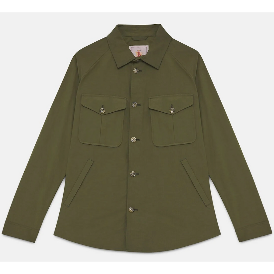 Baracuta Cloth Shirt Jacket — Beech / Navy Homme-BARACUTA-Industrie