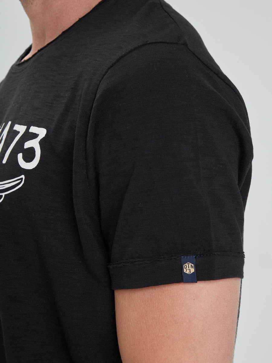Daytona73 American Slub Cotton T-Shirt — Navy / White / Black-DAYTONA73-Industrie