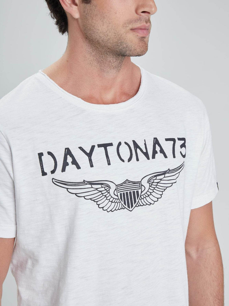 Daytona73 American Slub Cotton T-Shirt — Navy / White / Black-DAYTONA73-Industrie