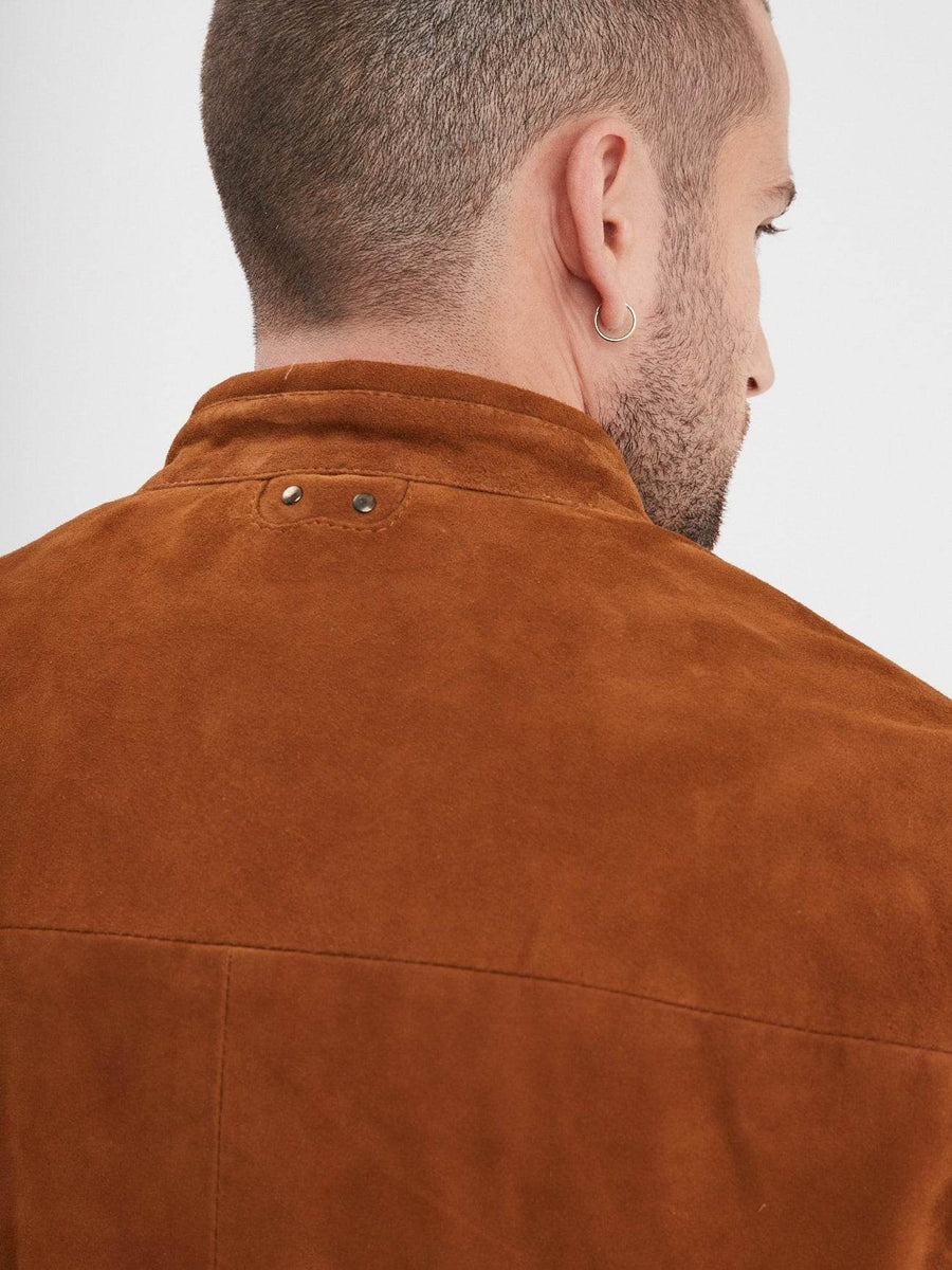 Daytona73 Delf Goat Suede Jacket — Cognac / Curds / Kelp / Tobacco-DAYTONA73-Industrie