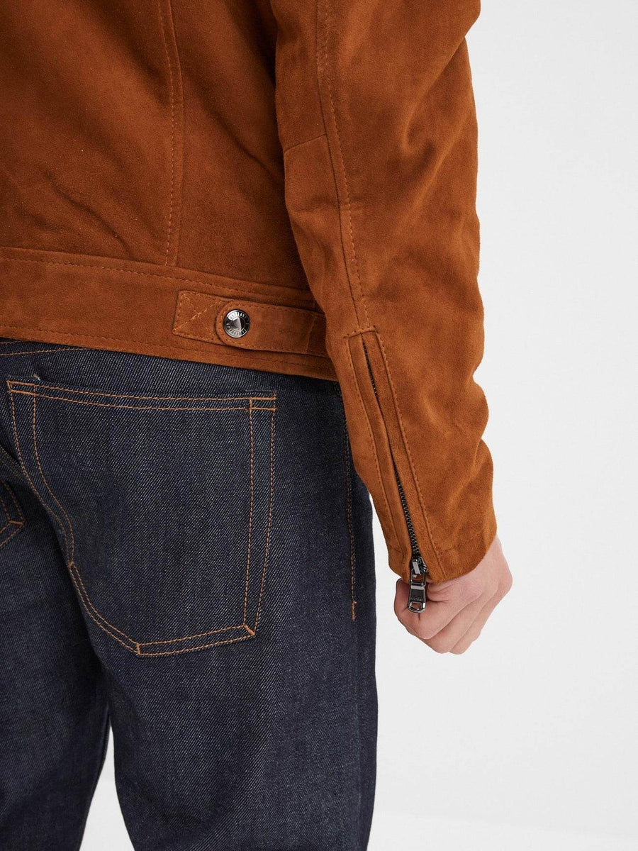 Daytona73 Delf Goat Suede Jacket — Cognac / Curds / Kelp / Tobacco-DAYTONA73-Industrie