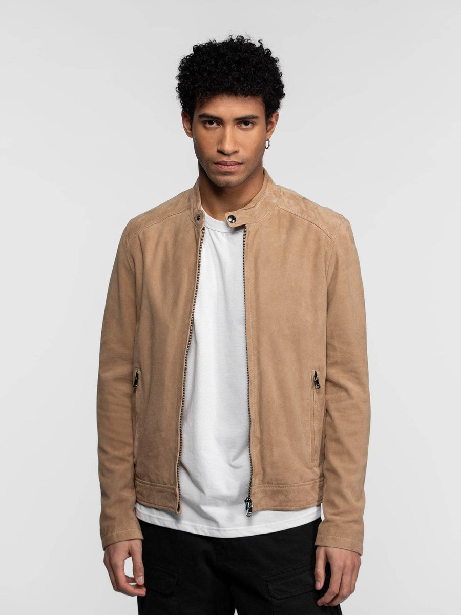 Daytona73 Delf Goat Suede Jacket — Cognac / Curds / Kelp / Tobacco-DAYTONA73-Industrie
