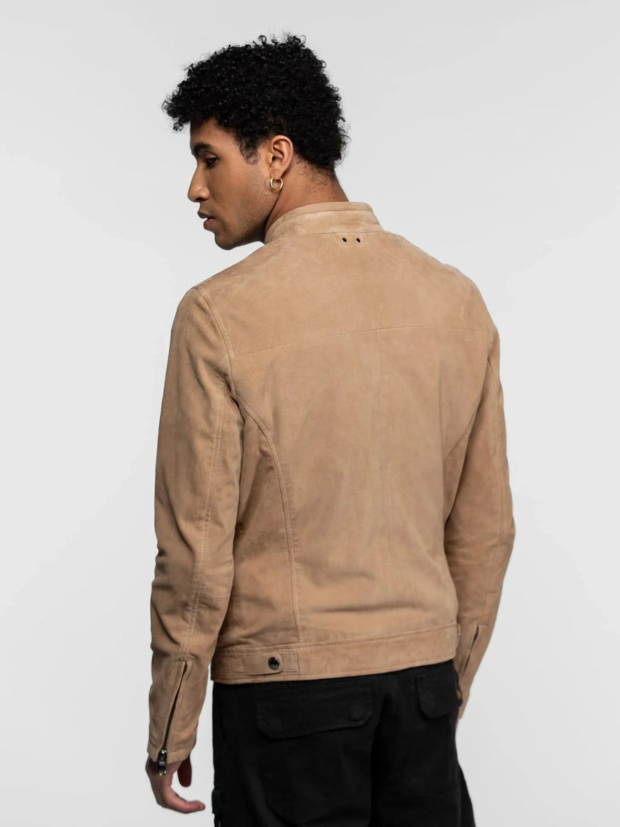 Daytona73 Delf Goat Suede Jacket — Cognac / Curds / Kelp / Tobacco-DAYTONA73-Industrie