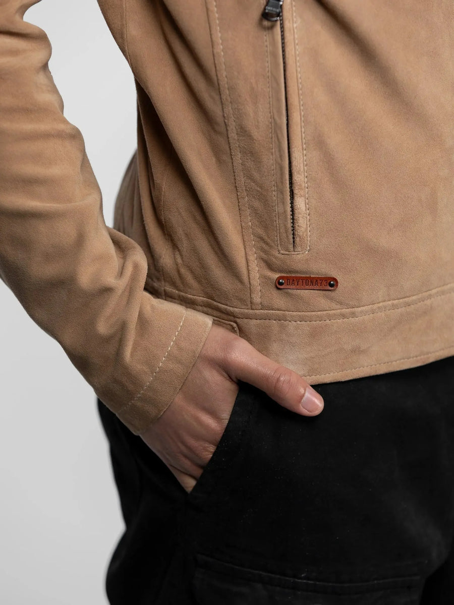 Daytona73 Delf Goat Suede Jacket — Cognac / Curds / Kelp / Tobacco-DAYTONA73-Industrie