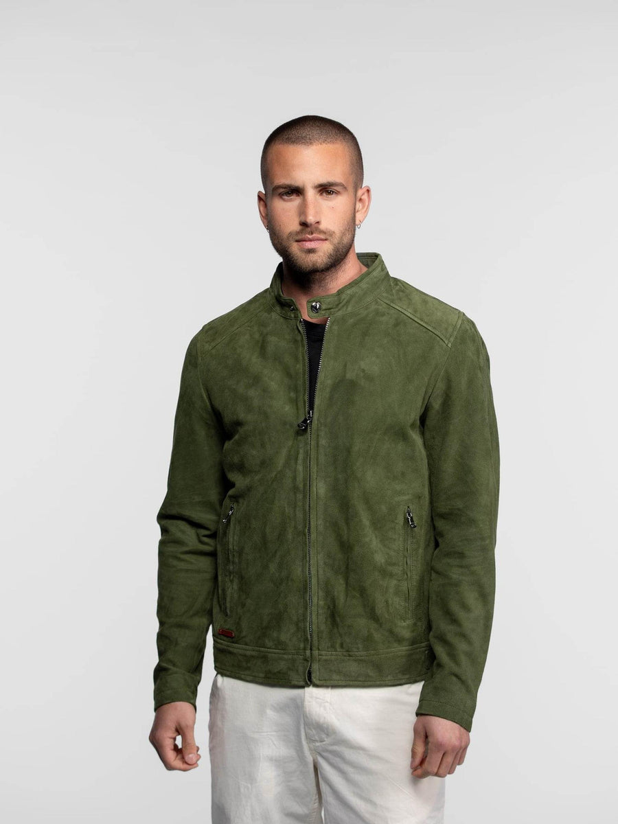 Daytona73 Delf Goat Suede Jacket — Cognac / Curds / Kelp / Tobacco-DAYTONA73-Industrie
